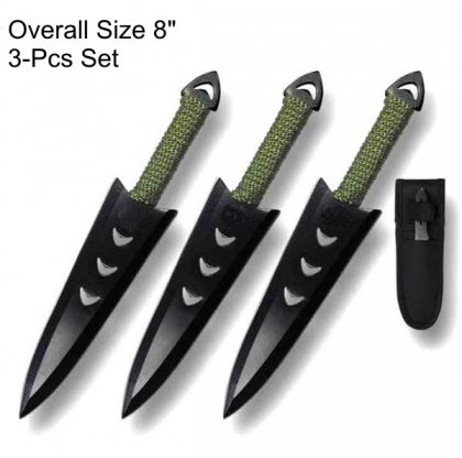 3-Pcs Throwing Knife Set Warrior Arrowhead