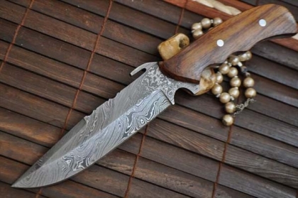 Custom Made Damascus Hunting Knife