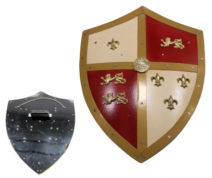 Medieval Royal Knight Crusader Shield Lion Bane