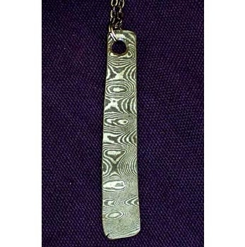 Damascus Steel Necklace Lader Pattern