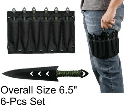 6-Pcs Throwing Knife Set Warrior Arrowhead