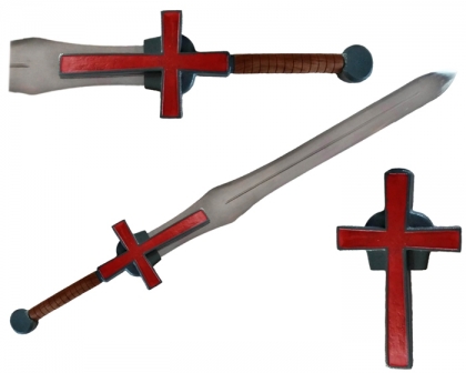 Holy Crusader Medieval Blessed Greatsword Templar Cross Sword