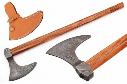 DAMASCUS STEEL CUSTOM HAND MADE VIKING AXE