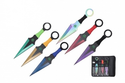 6 Piece Multi Colors Thrower Set