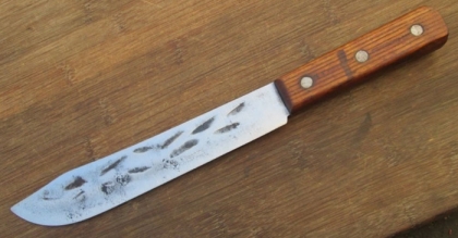 Hammered Carbon Steel Butcher Knife