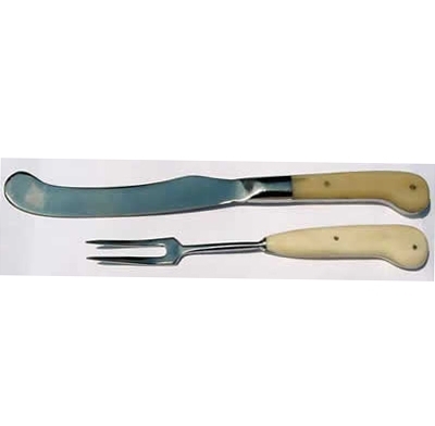 Bone Handled Fork and Knife Large