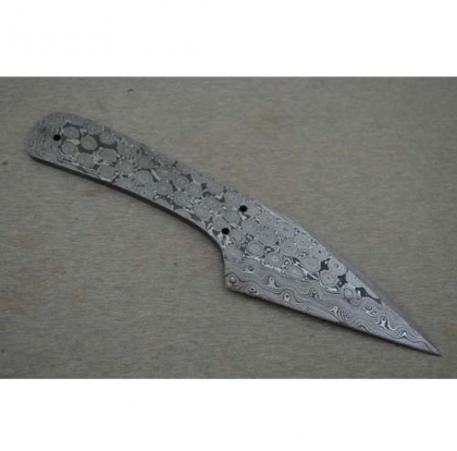 Damascus Knife Blank Blade