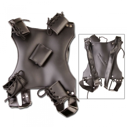 UNIVERSAL LEATHER TWIN BLADE SHOULDER STRAP