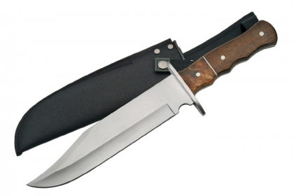 ALAMO BOWIE BURLWOOD HANDLE KNIFE