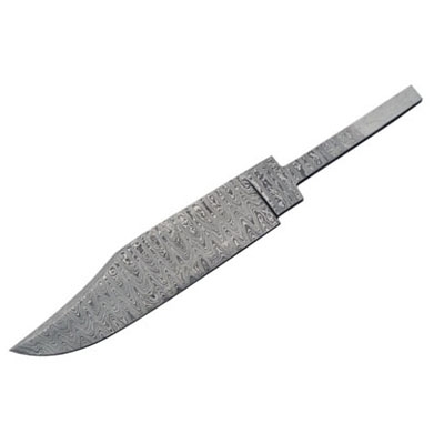 Damascus Clip Bowie Knife Blade