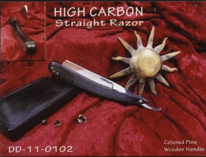 High Carbon Straight Shaving Razor Wood Handle