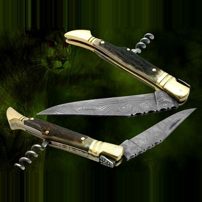 Damascus Laguiole Style Knives