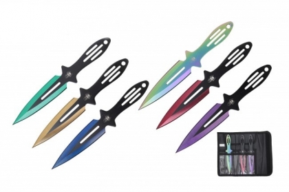 6 Piece Multi Colors Thrower Set