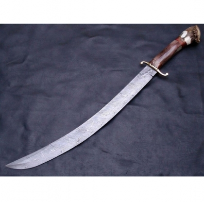Damascus Hunting Stag handle Sword