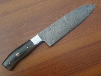 Damascus Kitchen Knife Wood Handle