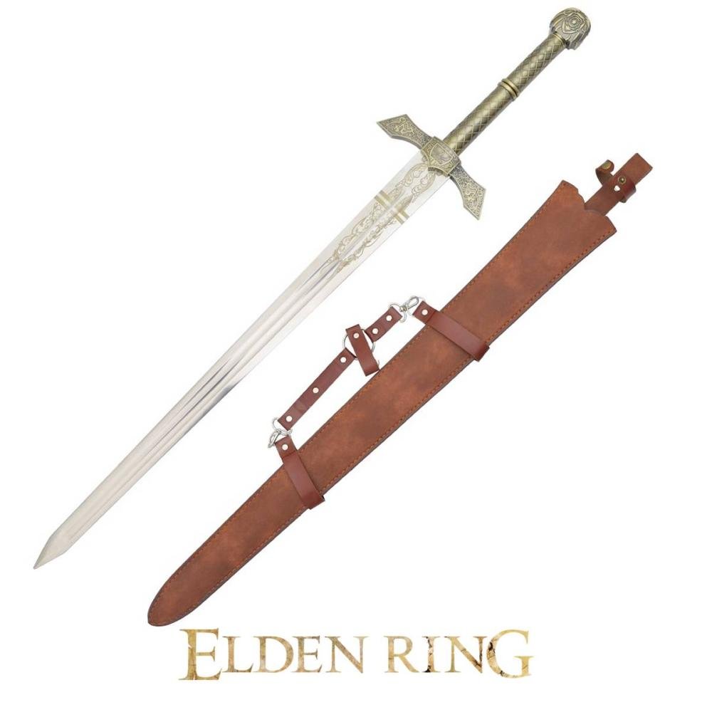 Elden Ring Miquellan Knight's Sword Replica – 42 Inch Fantasy Sword with Leather Scabbard image 3