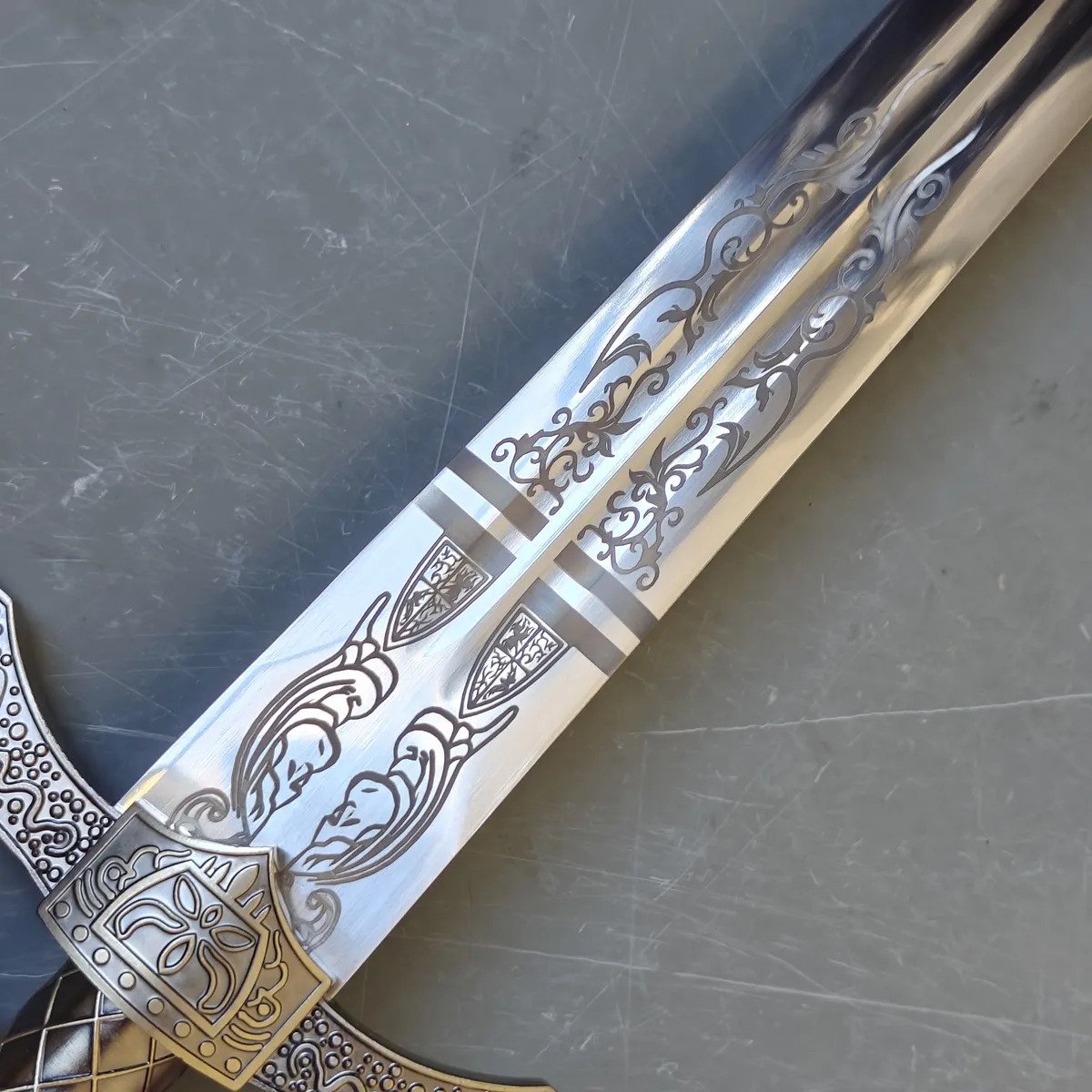 Elden Ring Miquellan Knight's Sword Replica – 42 Inch Fantasy Sword with Leather Scabbard image 4