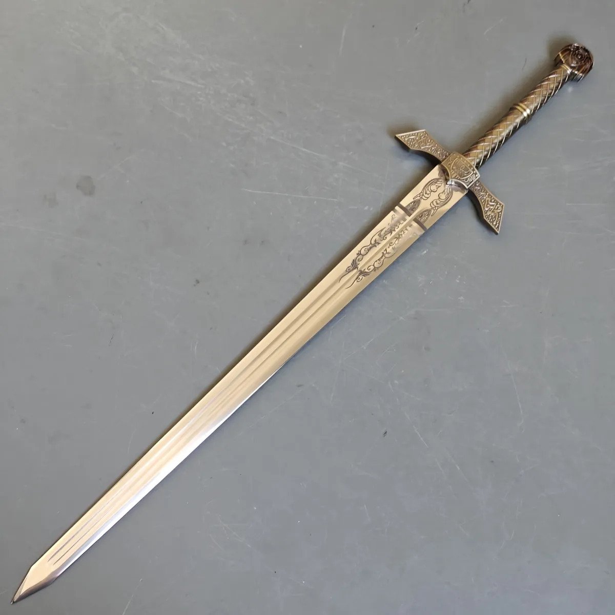Elden Ring Miquellan Knight's Sword Replica – 42 Inch Fantasy Sword with Leather Scabbard