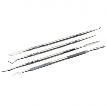 4 PIECE ASSORTED DENTAL WAX CARVER SET