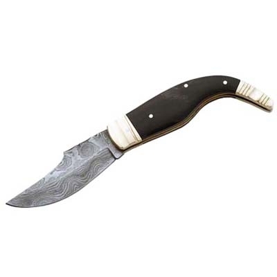 DAMASCUS NAVAJA FOLDINF KNIFE