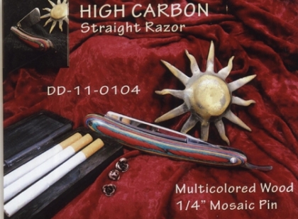 High Carbon Straight Shaving Razor Wood Handle