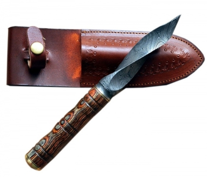 Handmade Damascus Tri Edge Dagger