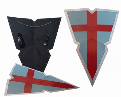 Holy Crusader Kite Shield Steel Templar Heater