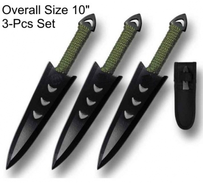 3-Pcs Throwing Knife Set Warrior Arrowhead