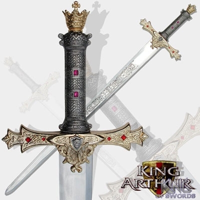King Arthurs Excalibur Silver Medieval Sword