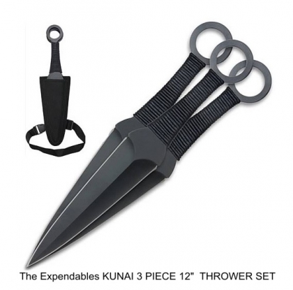 The Expendables Movie KUNAI 3 PIECE THROWER SET