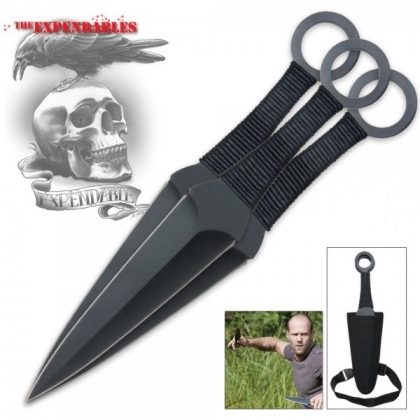 The Expendables Kunai Thrower Knife 12 inches Set of 3Pcs