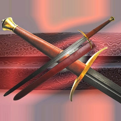 Long Damascus Warriors Battle Sword